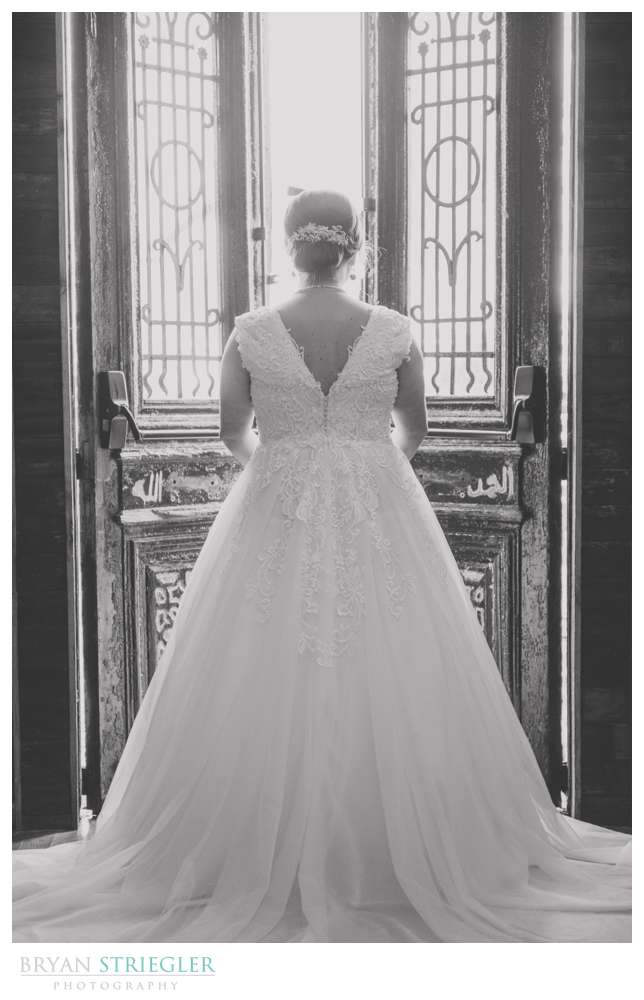 back of bride at The Ravington